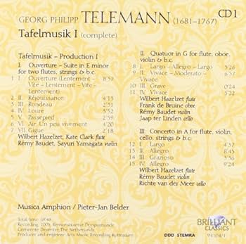 クラシック 205. TELEMANN EDITION TELEMANN,GEORG PHILIP - Telemann
