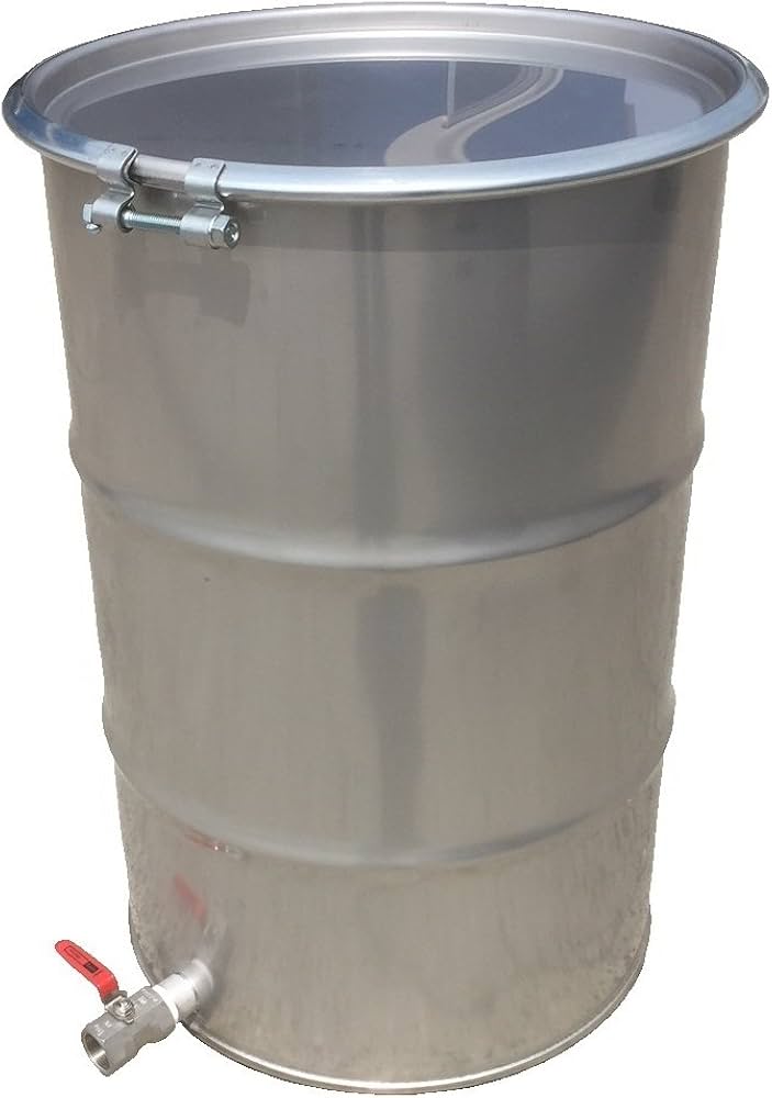 Amazon.co.jp: SUS製ドラム缶 オープンタイプ 200L バルブ付 ボルト