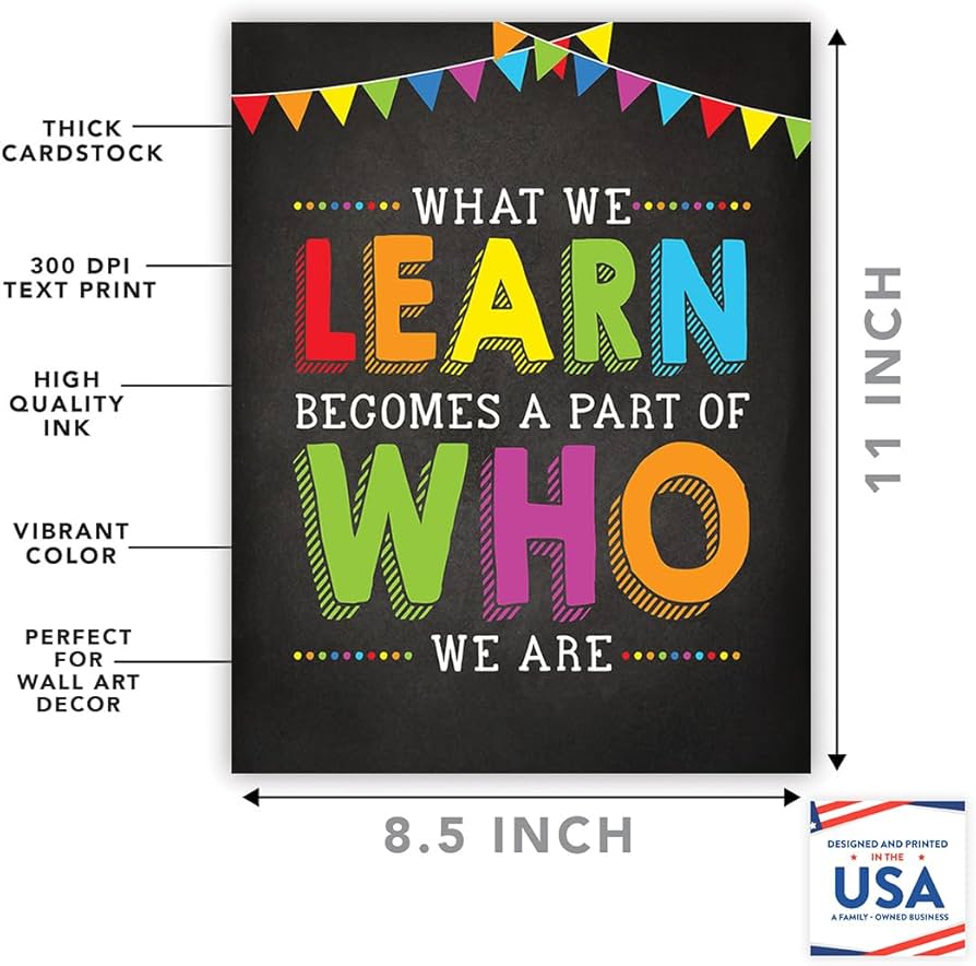 Amazon.com: Andaz Press School Classroom Teacher Wall Art Decor