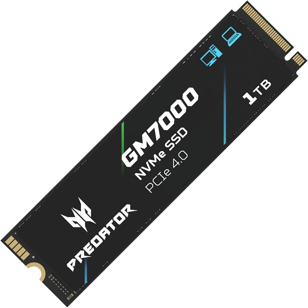 Amazon | Acer Predator M.2 SSD 1TB GM7000 DRAMキャッシュ搭載 NVMe