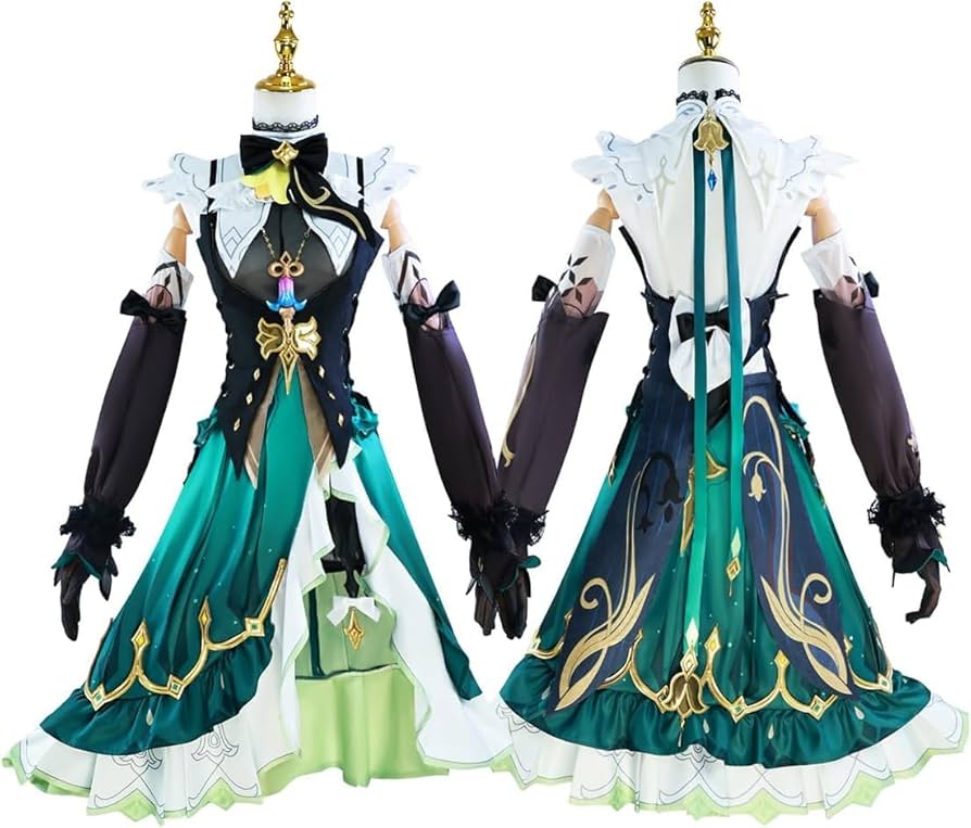 Amazon.co.jp: 原神 エミリエ コスプレ衣装 Emilie ウィッグ 靴 髪飾り