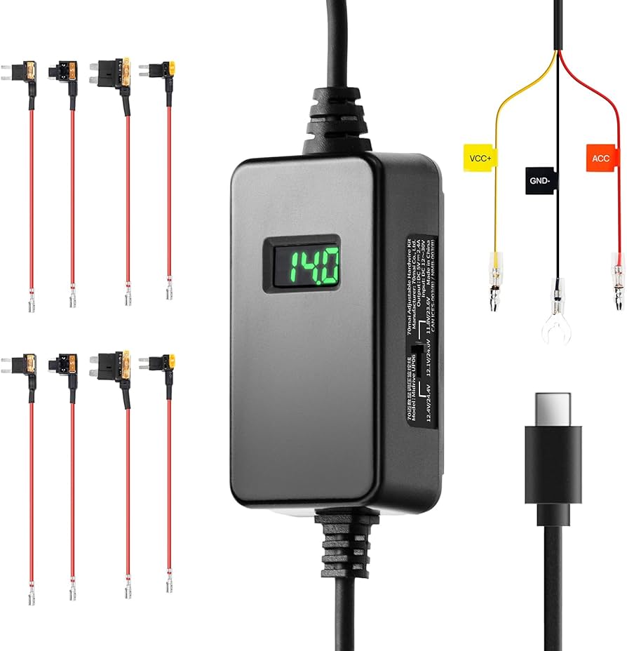 Amazon.co.jp: 70mai Hardwire Kit UP06 駐車監視オプション 3段階低