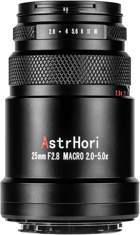 Amazon.co.jp: AstrHori 25mm F2.8 MACRO 2X-5X Lマウント スーパー