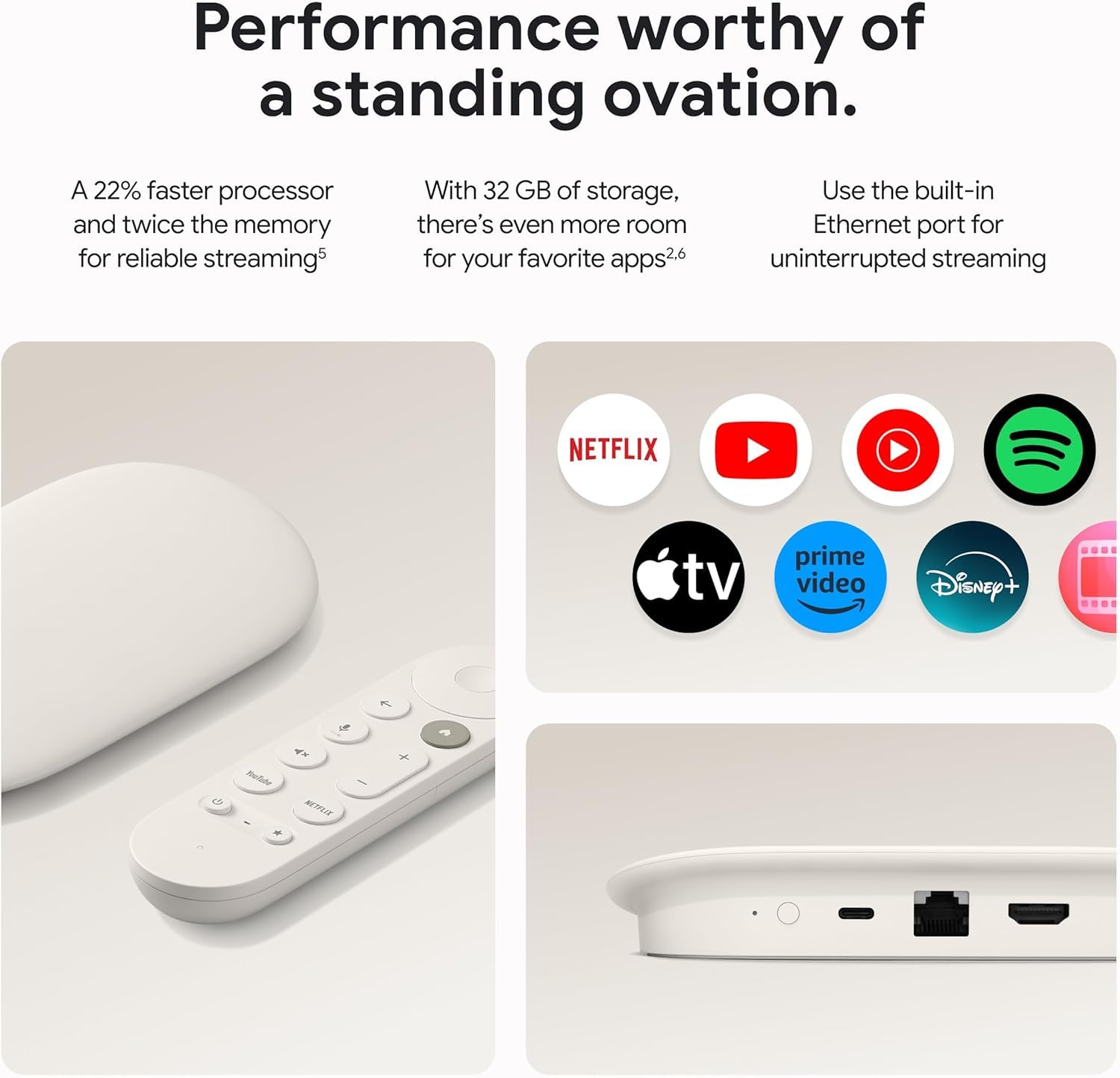 Amazon.com: Google TV Streamer (4K) White 4K Ultra HD 32 GB Wi-Fi