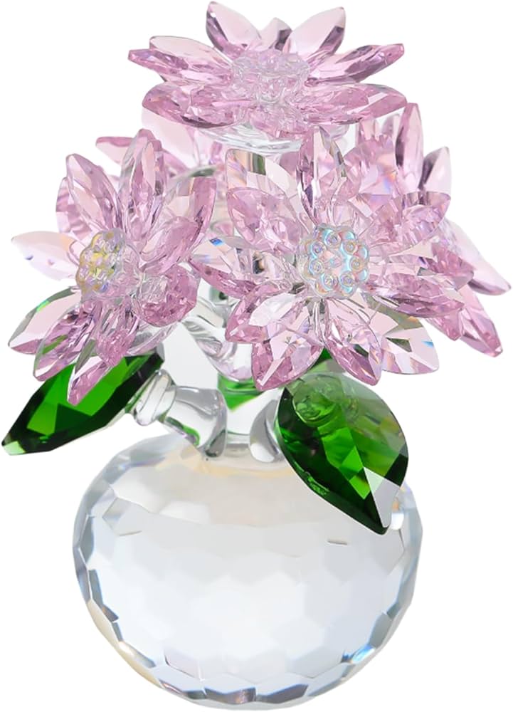 Amazon.co.jp: K9クリスタル ピンク 蓮の花 ハス クリスタルフラワー