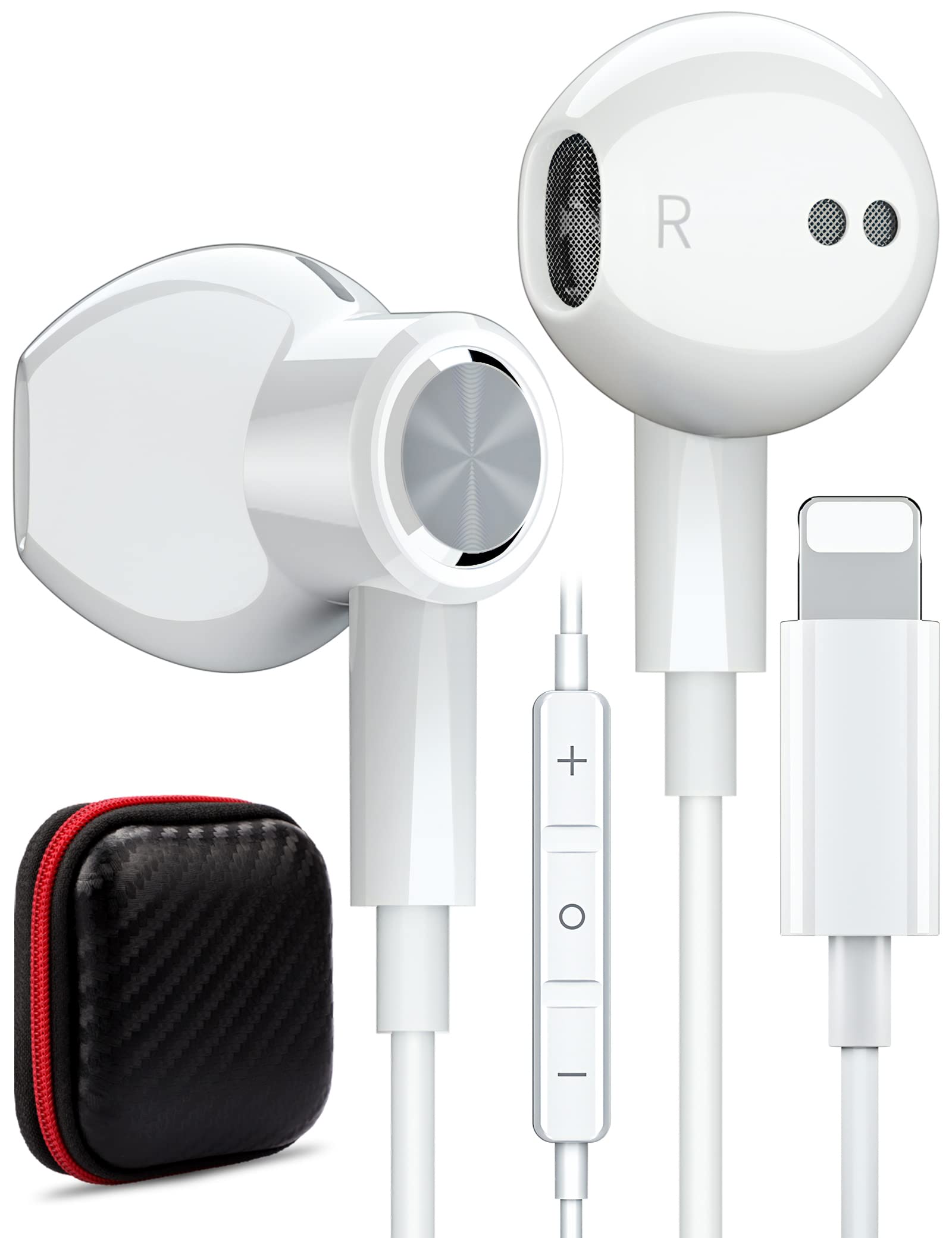 Amazon.co.jp: MFi認証済 iPhone 用 イヤホン 有線 マイク付き 純正