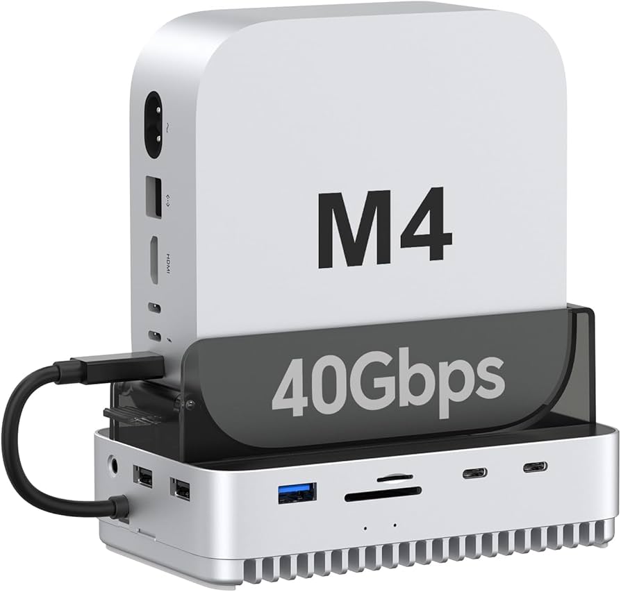Amazon.com: Qwiizlab 40Gbps Mac mini M4/M4 Pro Stand Hub with NVMe