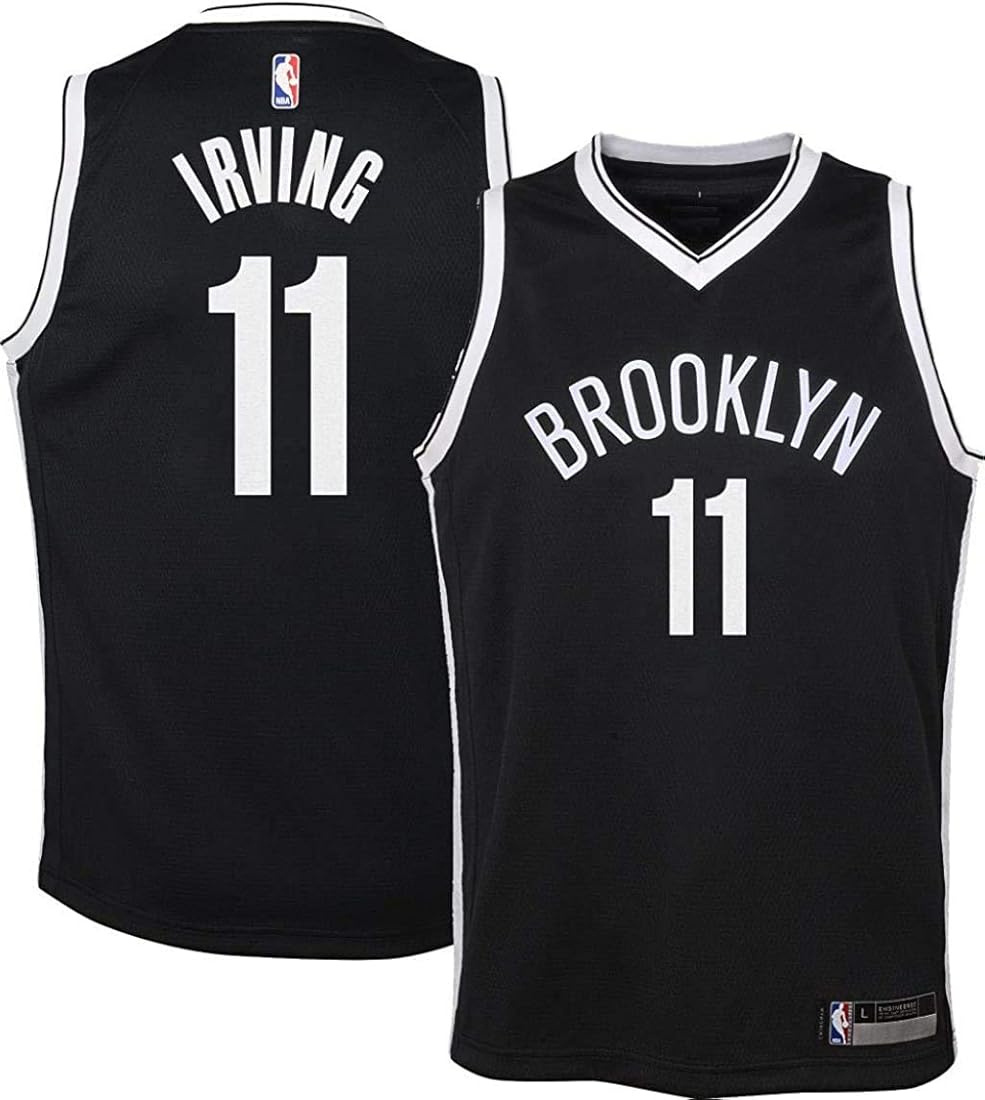 Outerstuff Kyrie Irving Brooklyn Nets NBA Boys Kids 4-7 Black Road
