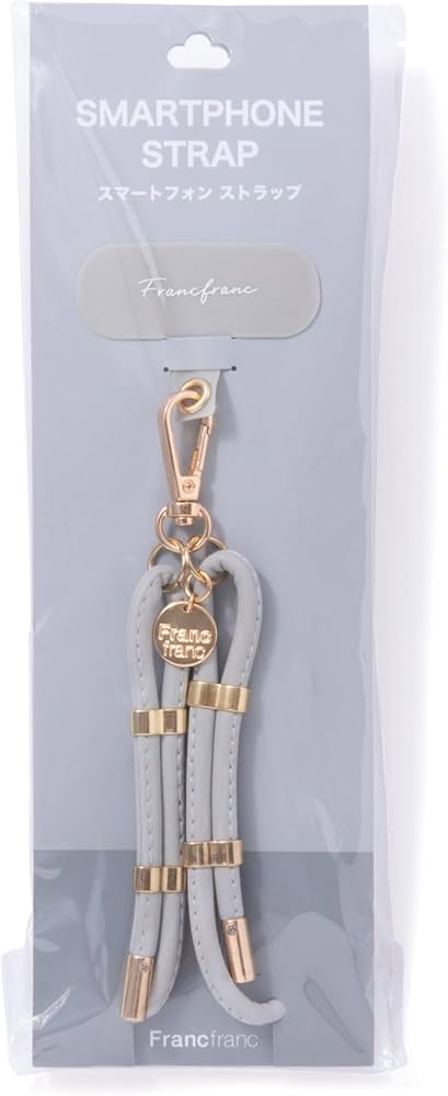 Amazon | Francfranc フランフラン スマホストラップ シンプル グレー