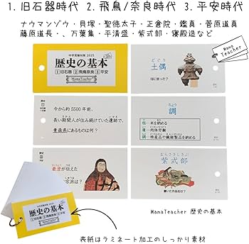 Amazon.co.jp: 歴史の基本フルカード(2026年版)中学受験 暗記カード