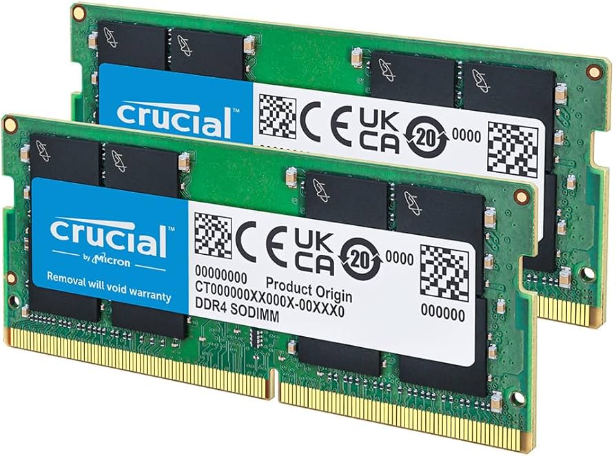Crucial 64GB DDR4 RAM Kit (2x32GB), 3200MHz (PC4-25600) CL22