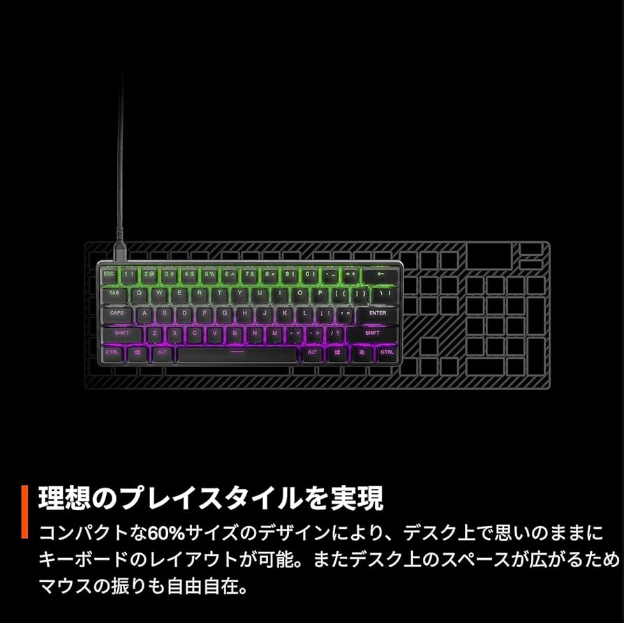 Amazon.co.jp: SteelSeries ゲーミングキーボード ミニサイズ Apex Pro