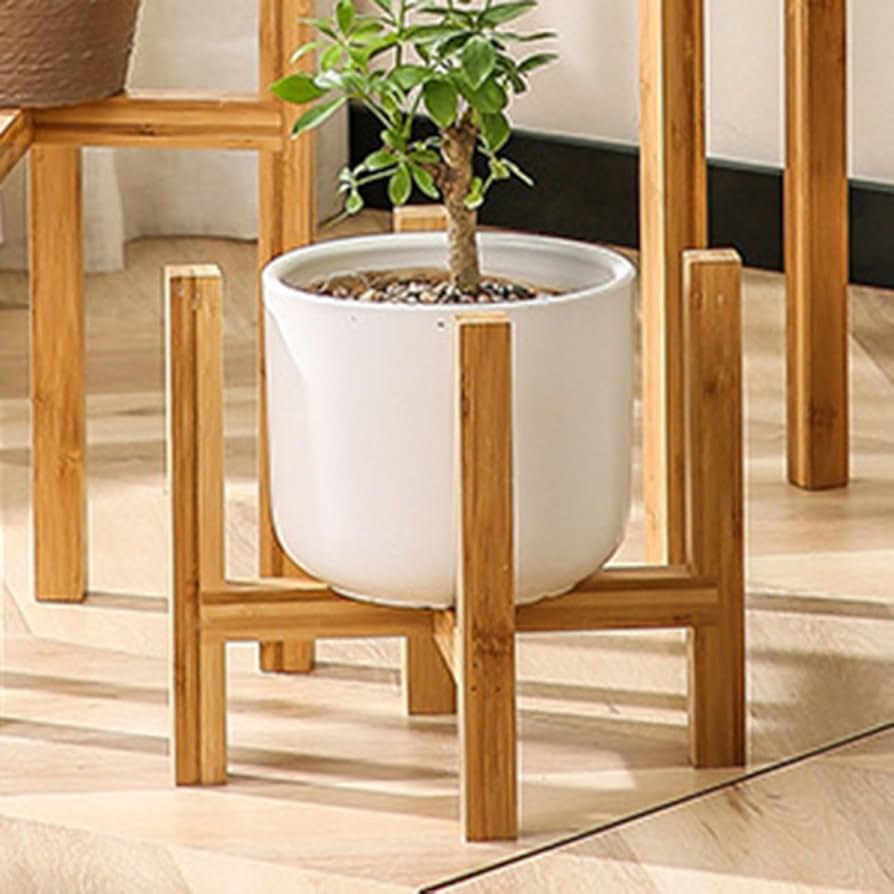 Amazon.co.jp: MJKQ9 フラワースタンド 竹製 ウッドスタンド 25*25cm