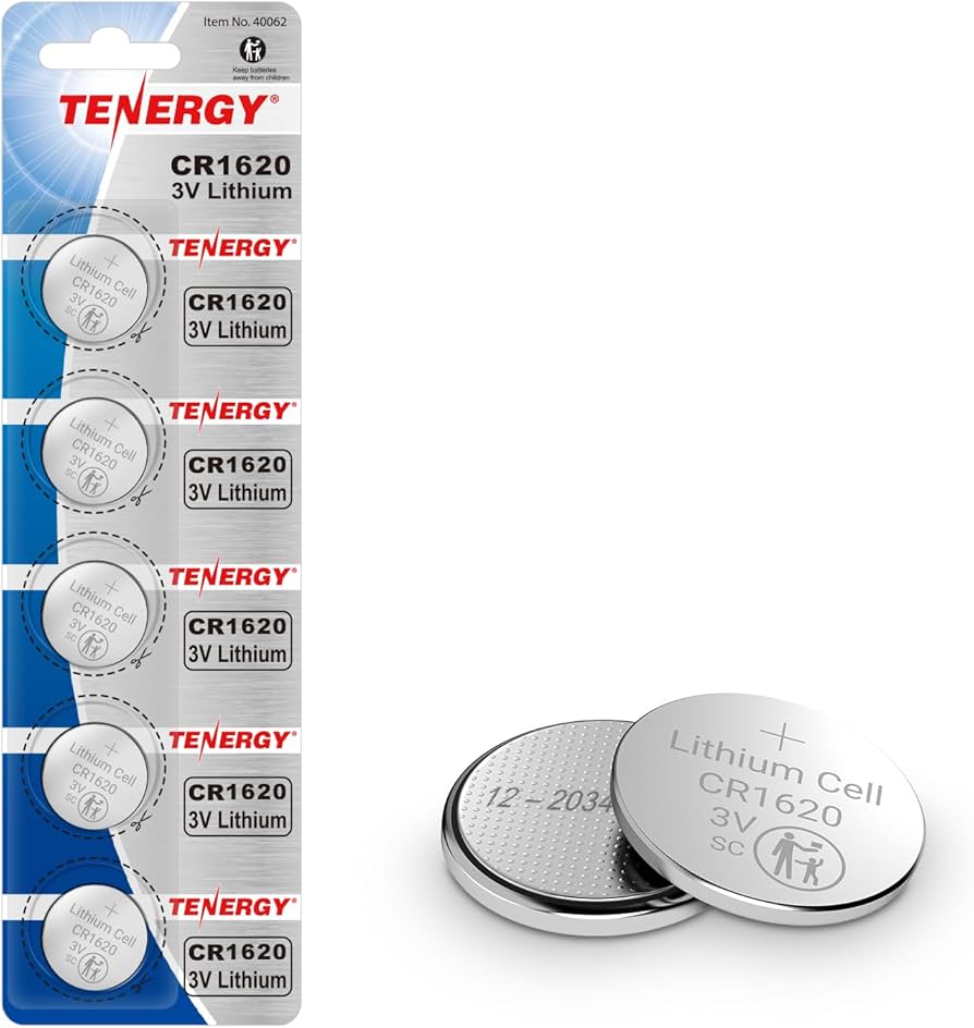 Amazon.com: Tenergy CR1620 3V Lithium Button Cell Battery, for Car