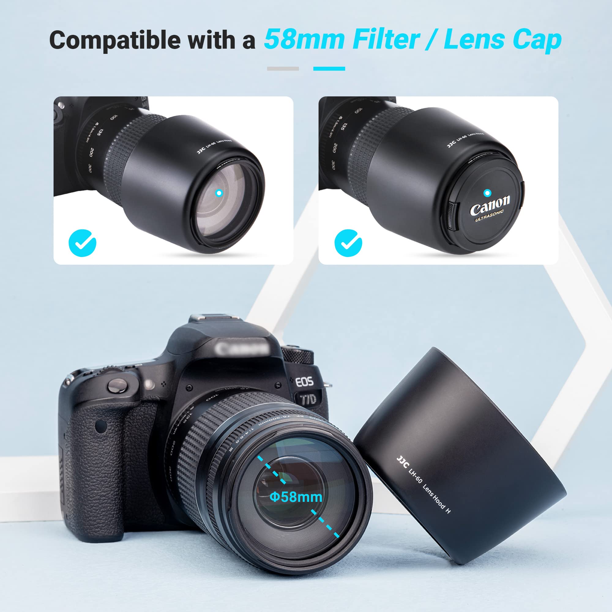 Amazon | JJC レンズフード Canon ET-60 互換 キヤノン Canon EF 75