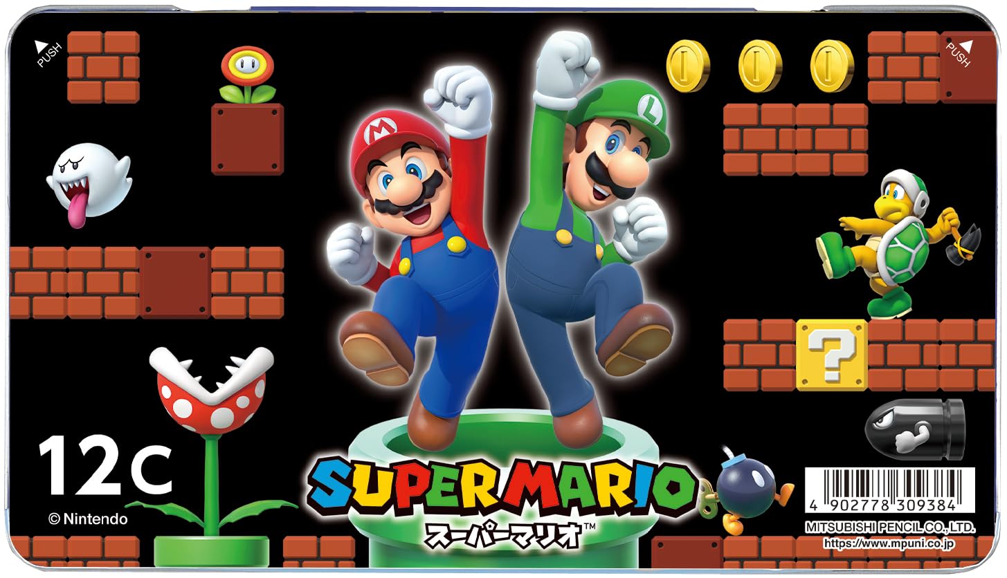 Amazon | 三菱鉛筆 色鉛筆 スーパーマリオ SMS6890 12色 K88012CSMS6