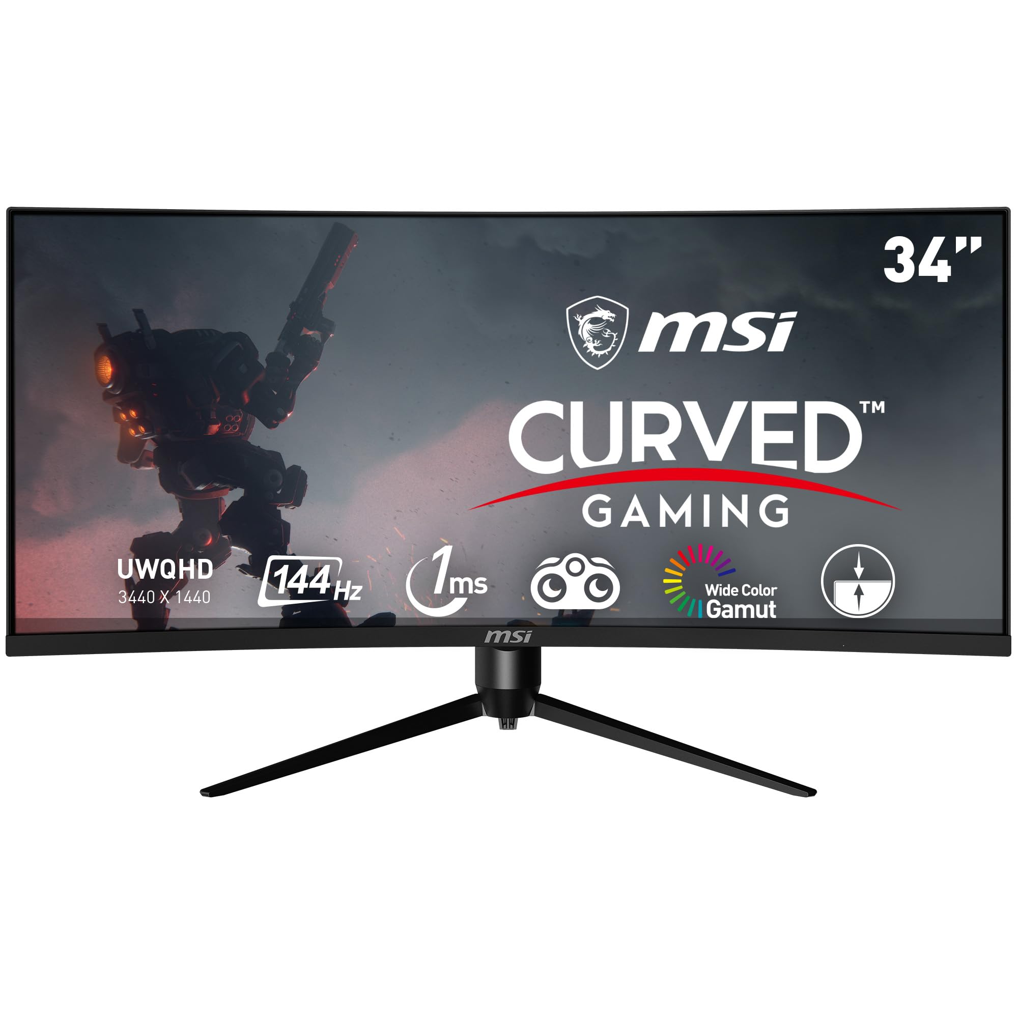 Amazon | MSI Optix MAG342CQR 1500R 曲率 21:9 アスペクト比