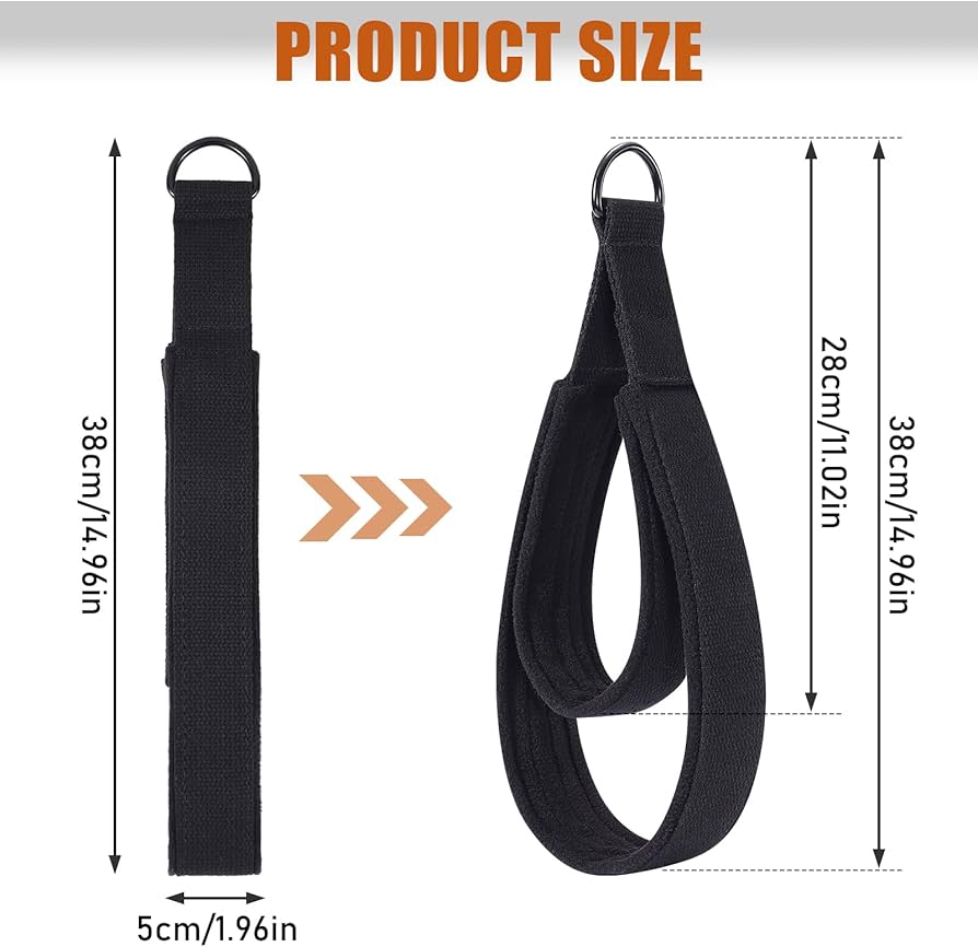TOBWOLF 2PCS Pilates Double Loop Straps for Reformer, Feet Fitness