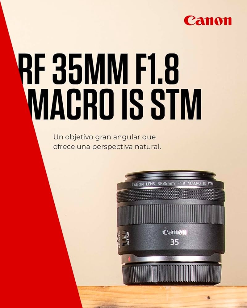 Canon RF 35mm f/1.8 Macro is STM Lens - Wide Angle Lens for Canon