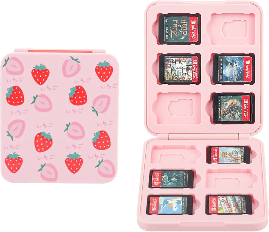 Amazon.co.jp: FUNDIARY ピンクストロベリーカードケース ニンテンドー