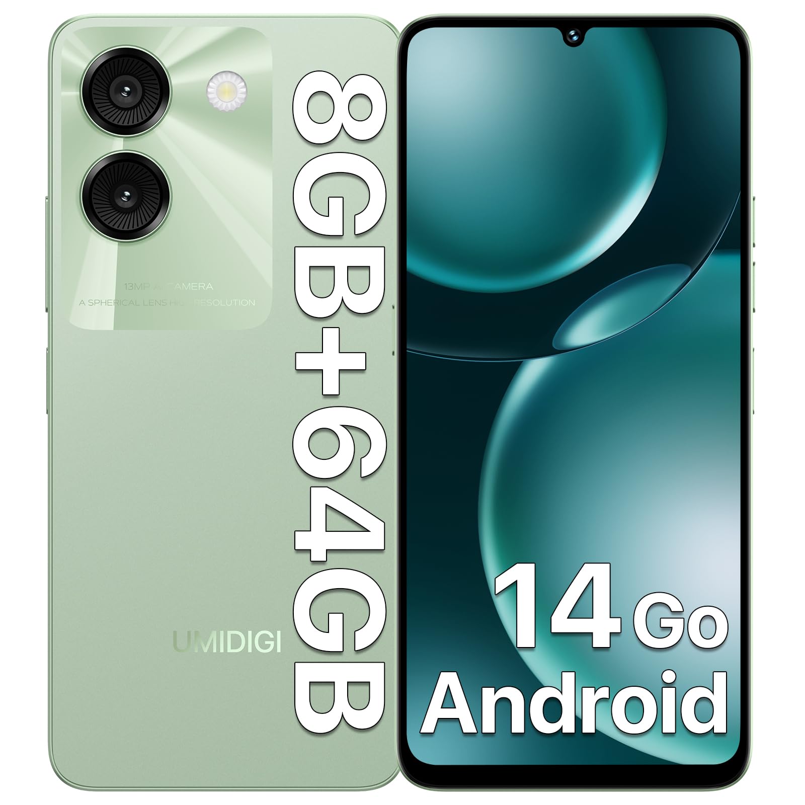 UMIDIGI G9A 4/64GB SIMフリースマホ ブラック UMIDIGI G9A 4GB+64GB