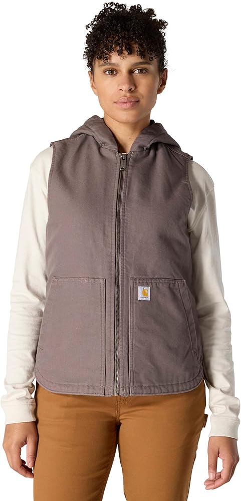 Amazon | Carhartt レディース ウォッシュドダックフード付きベスト