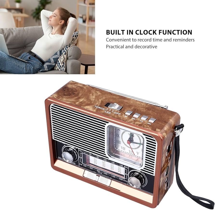 Amazon.co.jp: GOWENICレトロ BT FM AM SW ラジオ、ヴィンテージ