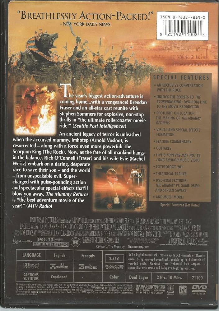 The Mummy Returns (Widescreen Collector's Edition): Amazon.in