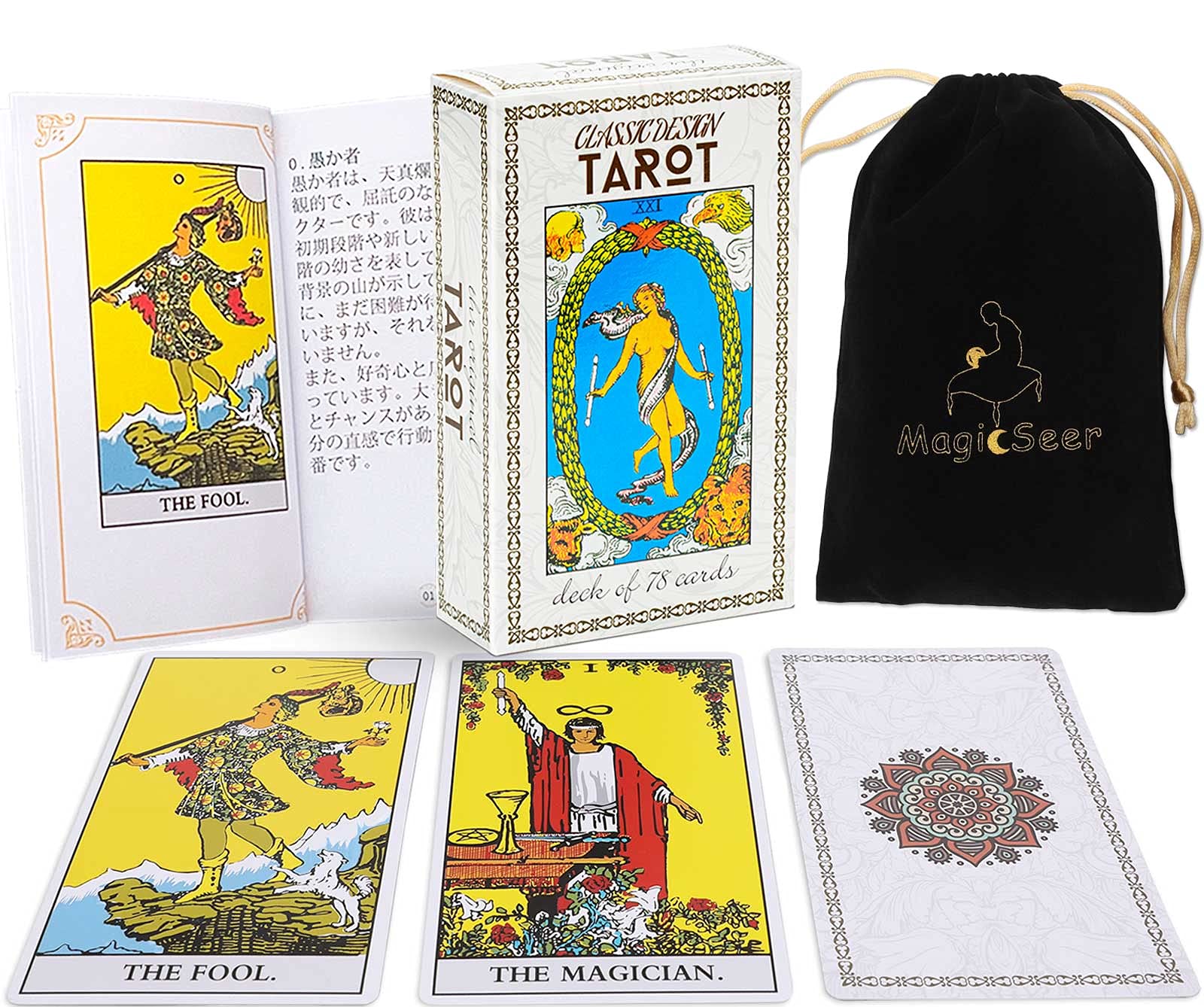 Amazon.co.jp: MagicSeer クラシックなタロットカードの定番78枚