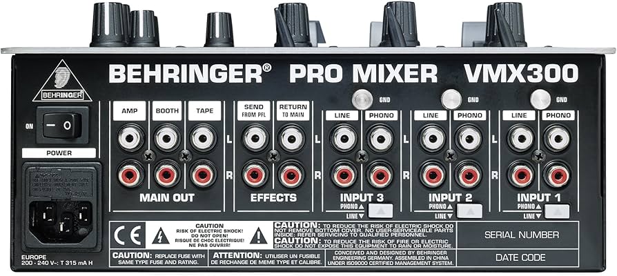 Amazon.com: Behringer Pro Mixer Vmx300 Professional 3-Channel Dj