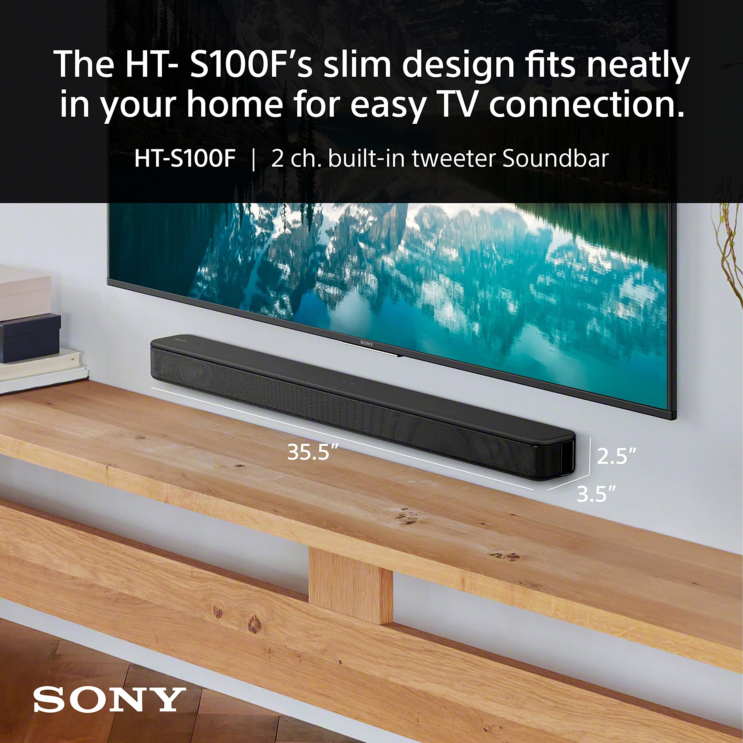 Sony HT-S100F 2.0 Ch Dolby Audio Soundbar with Bass Reflex Speaker