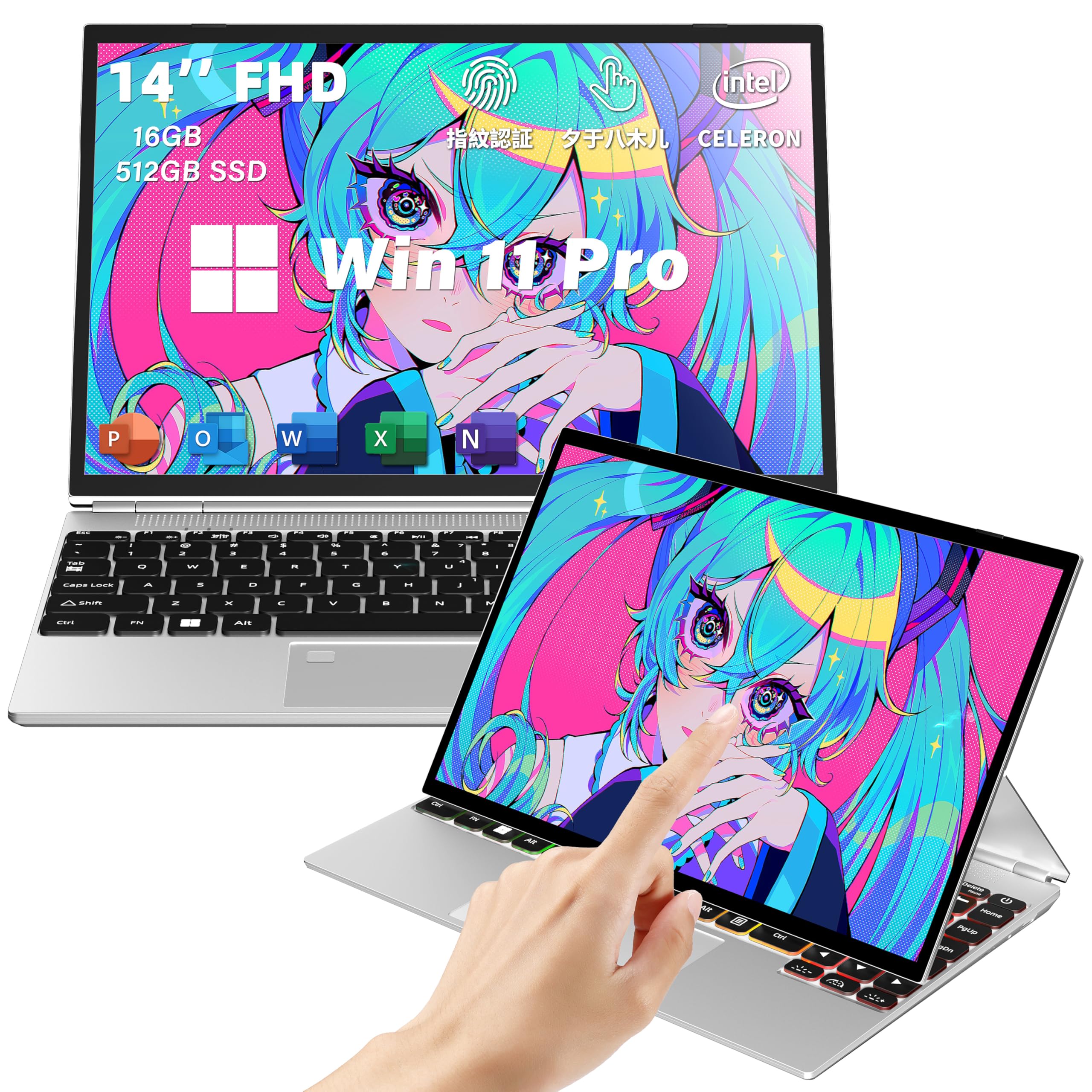 Amazon.co.jp: 薄型軽量4in1ノートパソコン タッチパネル【Win 11搭載