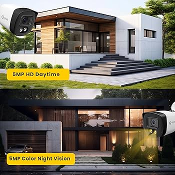 Amazon.com : QSEE 8CH 5MP Home Security Camera System, 4pcs Wired