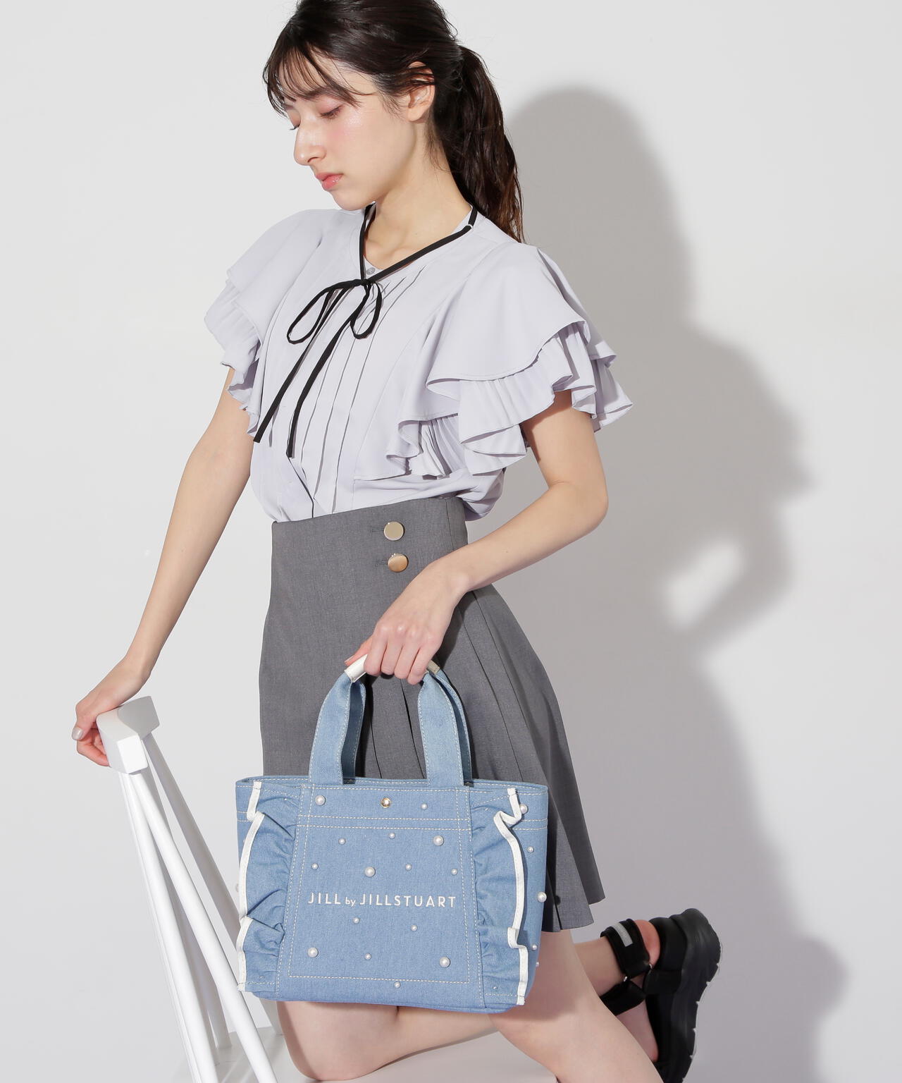 3Dパールフリルトートバッグ | JILL by JILL STUART（ジル バイ ジル
