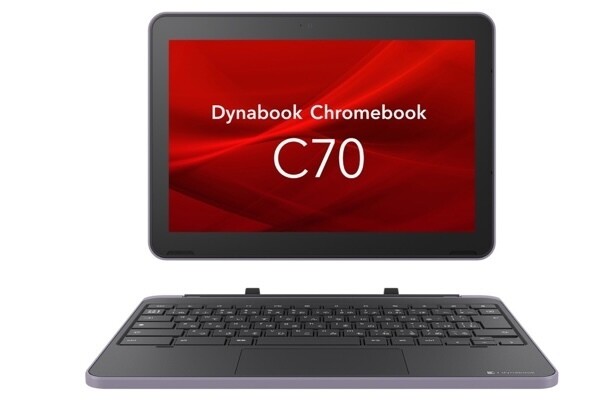 Dynabook、教育向けの堅牢な10.1型デタッチャブルPC「Chromebook C70