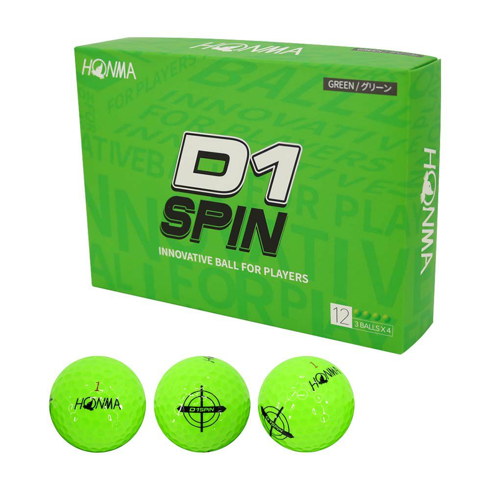 本間ゴルフ（HONMA） HONMA D1 SPIN ボール BT2301 グリーン 1ダース