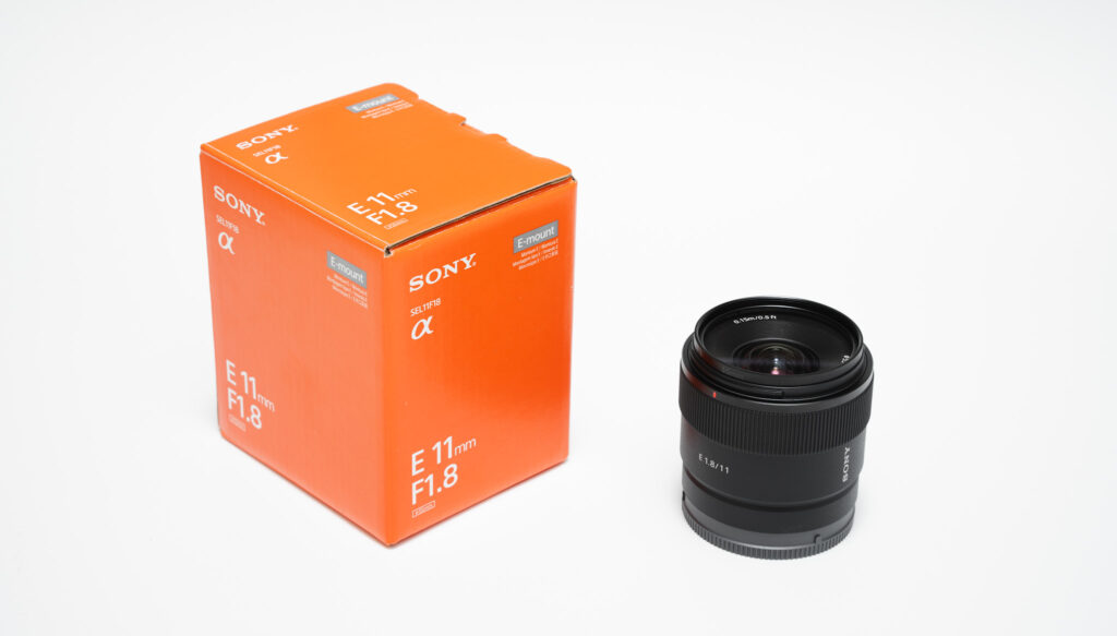 未使用に近い(1回使用)SONYレンズ E11mm f1.8とNDフィルター 未使用に