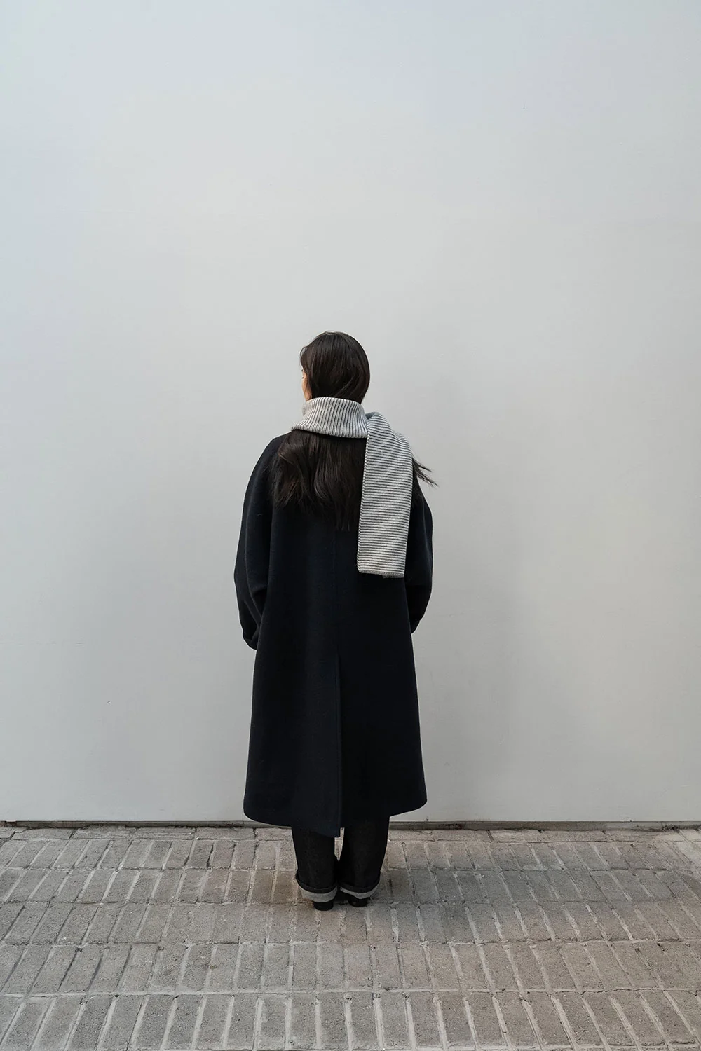 drop wool coat | OHOTORO