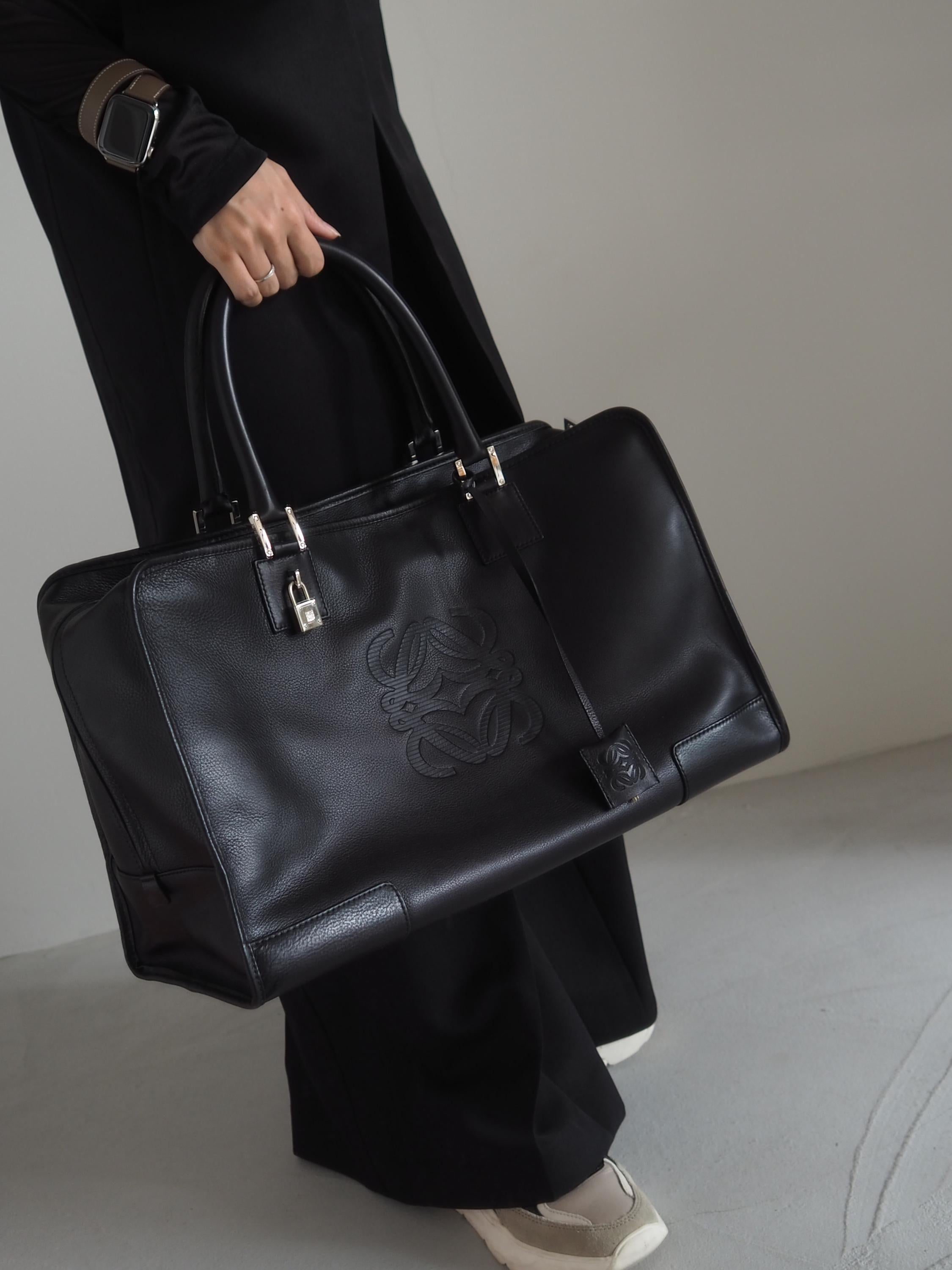 LOEWE ロエベ アマソナ 44 ボストンバッグ 旅行バッグ ブラック