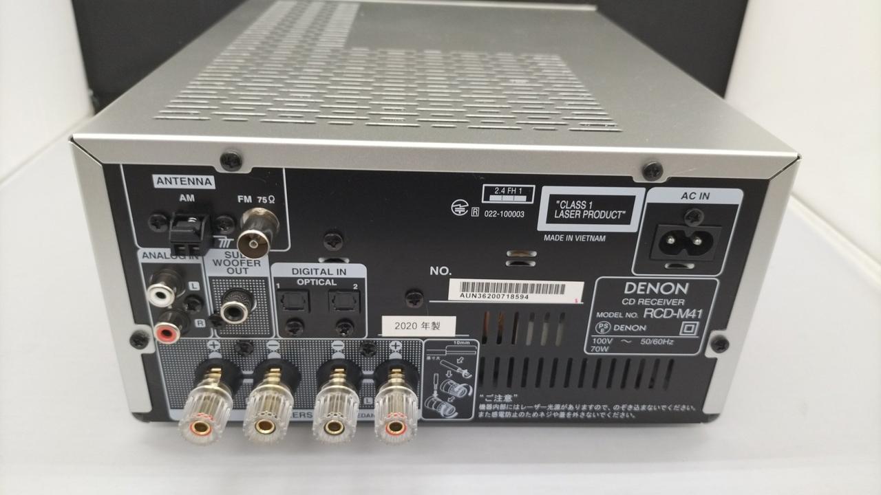 美品 DENON デノン RCD-M41 CDレシーバー シルバー 2025年製 RCD-M41