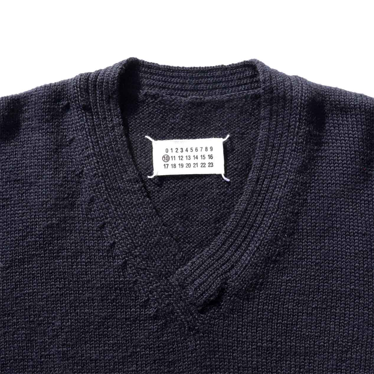 POST JUNK / MAISON MARTIN MARGIELA 10 / 07AW V-Neck Knit [XL]