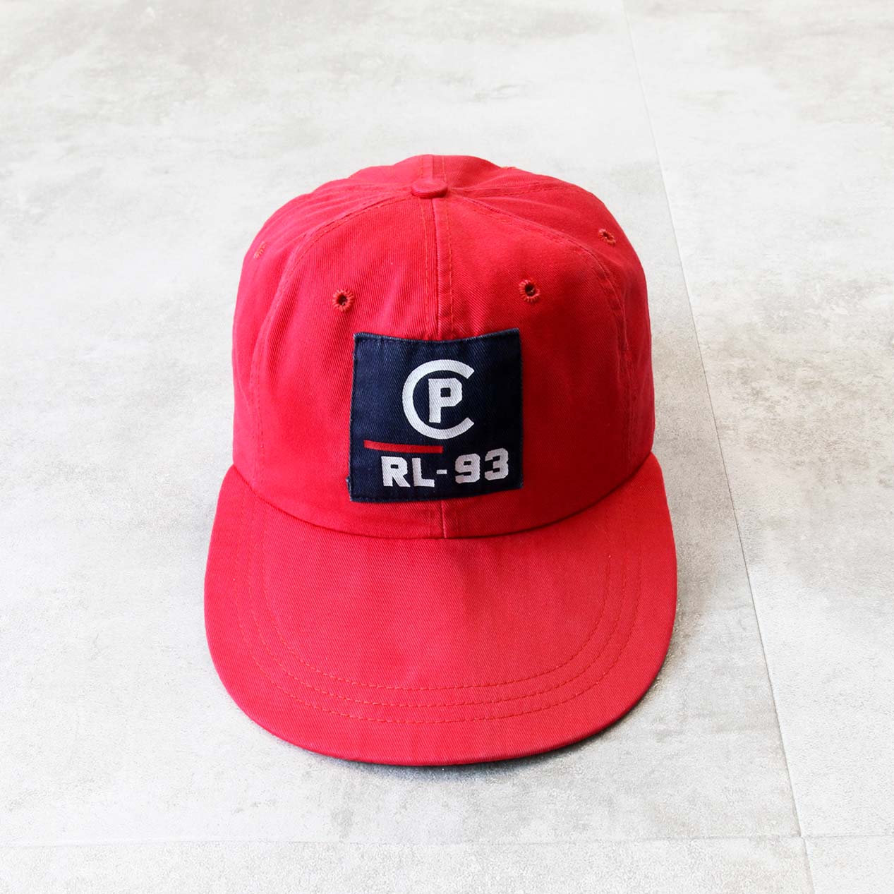 POST JUNK / 90's POLO RALPH LAUREN “RL-93 / RED” Fitted Cap Made