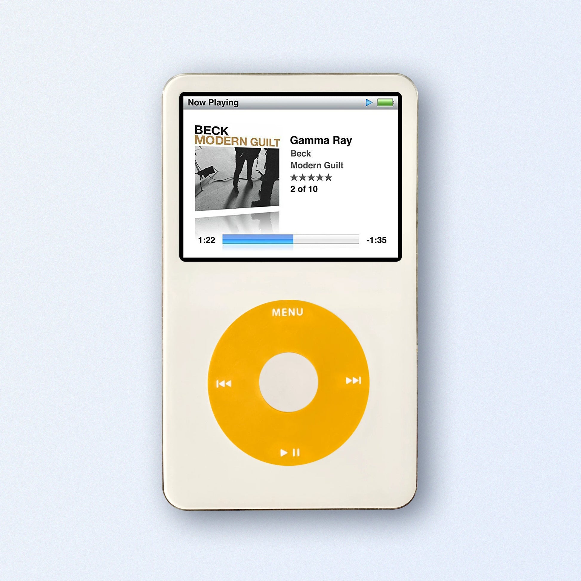 White Apple iPod Classic 5th Generation upgraded with SDXC Card