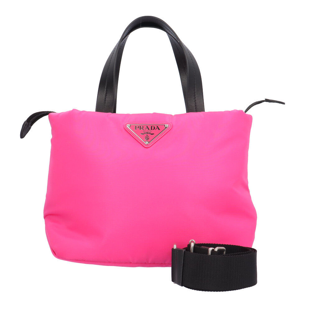 PRADA プラダ ショルダーバッグ ナイロン ピンク レディース 中古