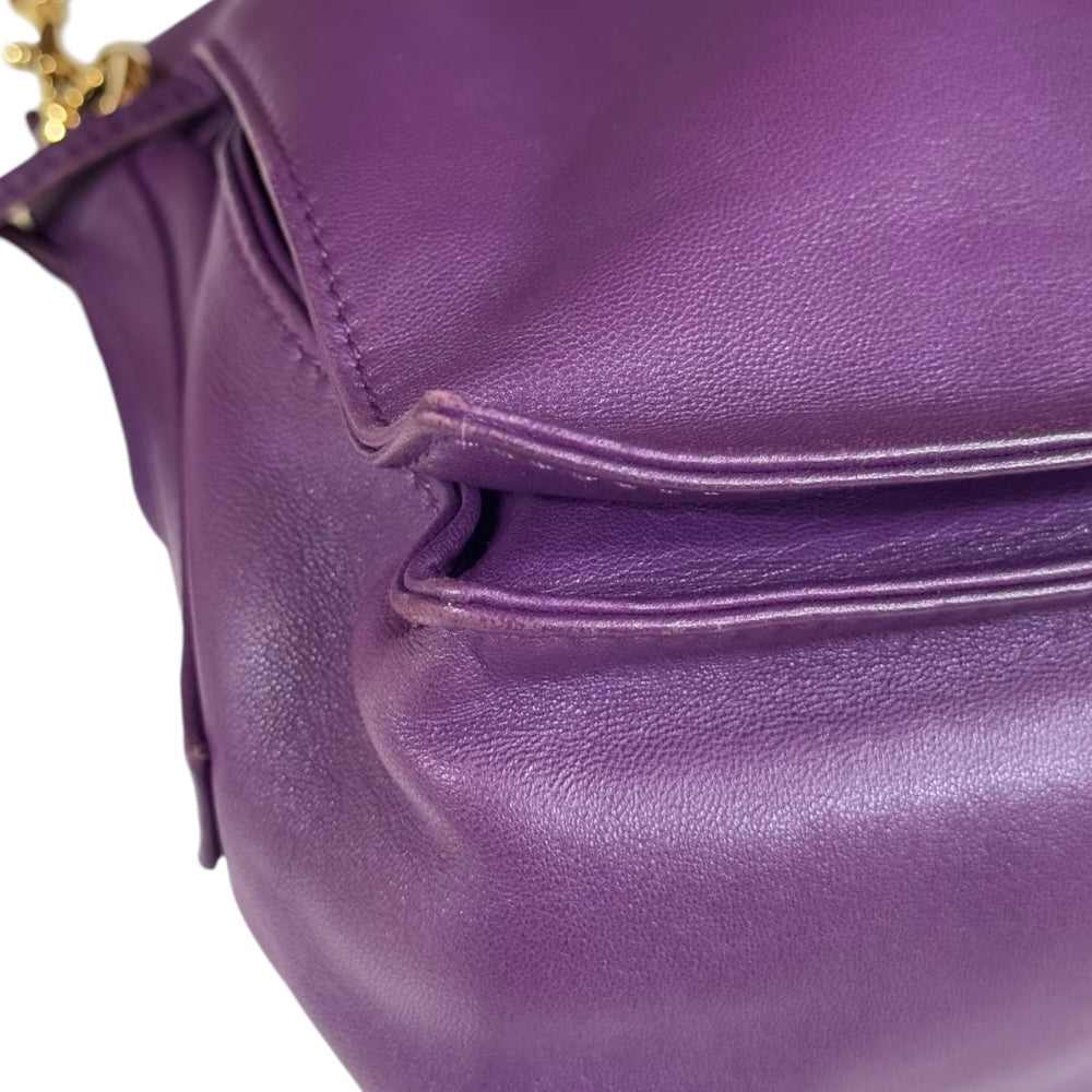 LOEWE ロエベ フラメンコ22 ショルダーバッグ レザー パープル