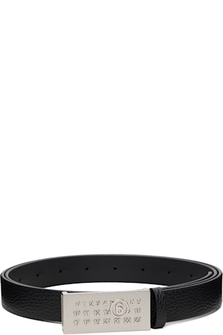 MM6 Maison Margiela: Black Numeric Belt | SSENSE