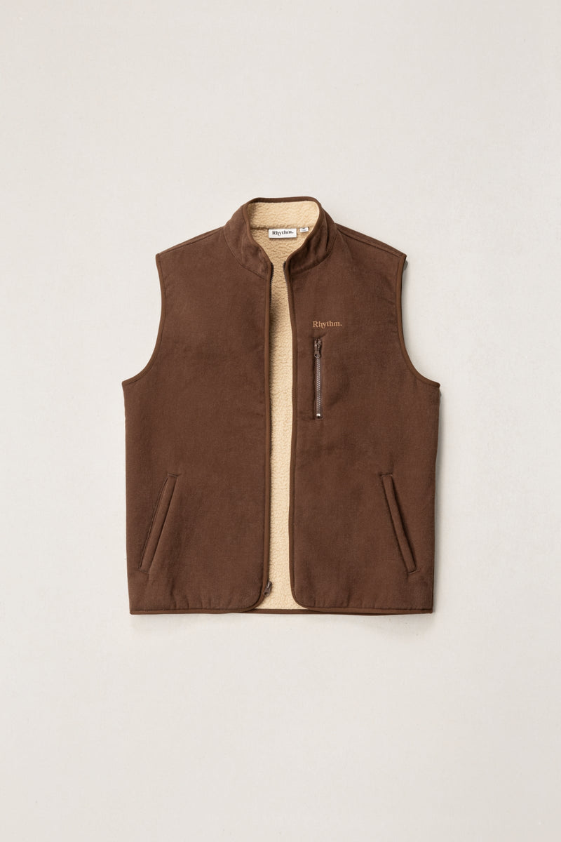 Essential Canvas Vest Tobacco – Rhythm US