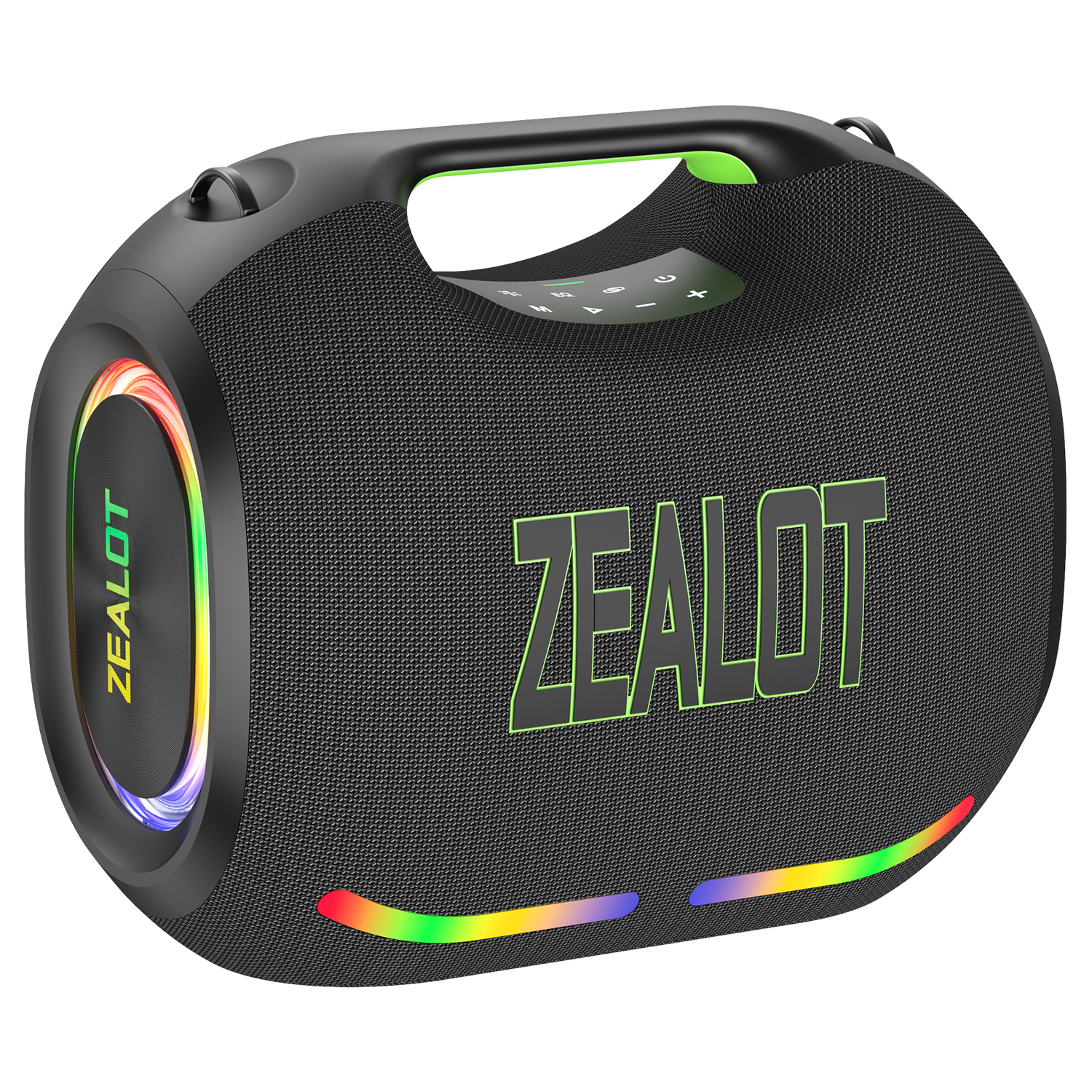 ZEALOT ZE21 250W ポータブルスピーカー IPX7防水 RGB照明付き