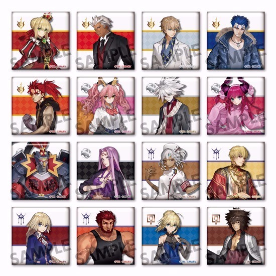 Fate/EXTELLA トレーディングスクエア缶バッジ 50個入り1BOX｜ホビーの