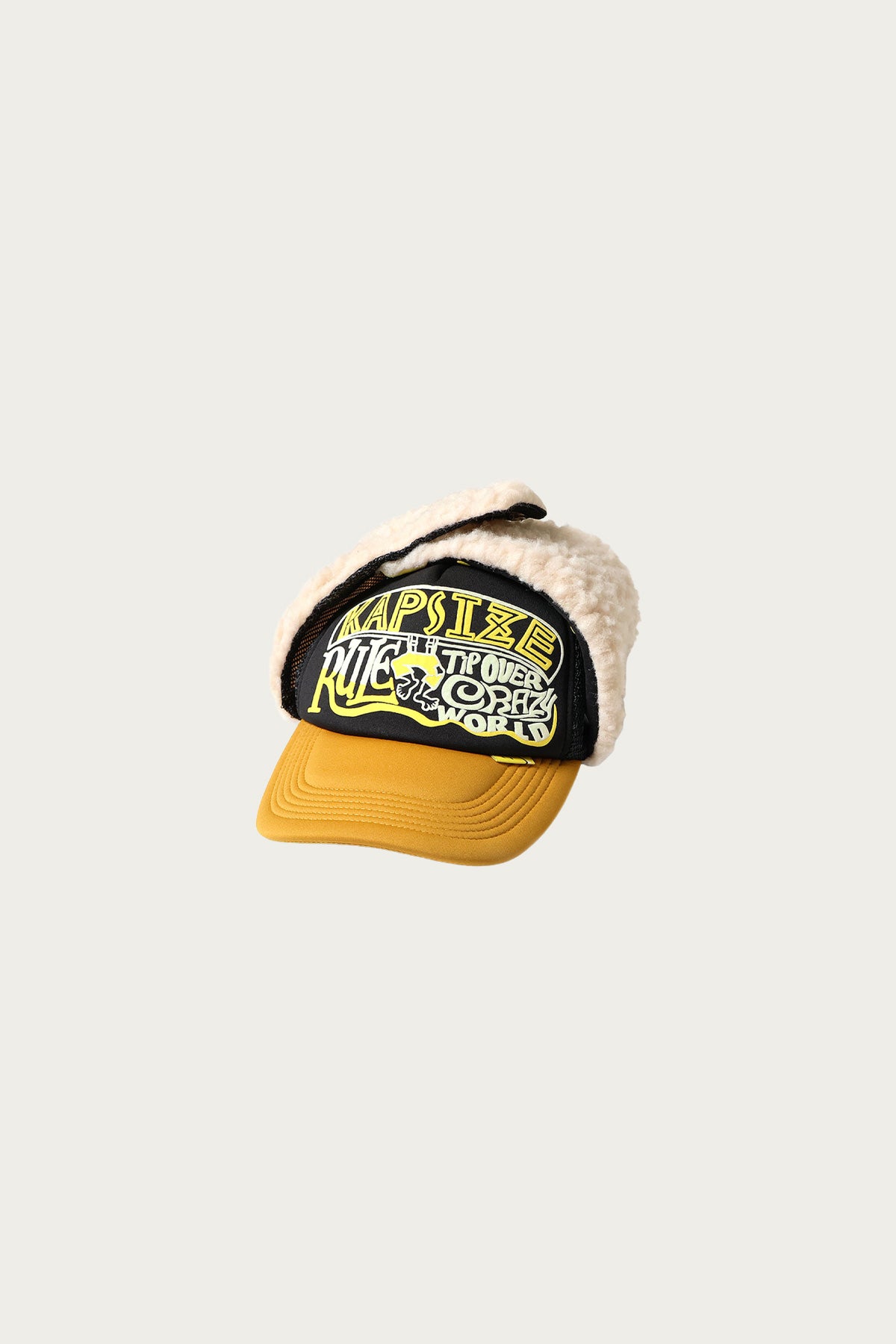 Kapital KAPSIZE RULEpt LUMBER Track CAP | Black/Gold | Canoe Club